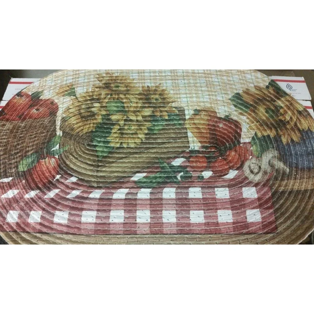 OVAL BRAIDED KITCHEN RUG RED (20